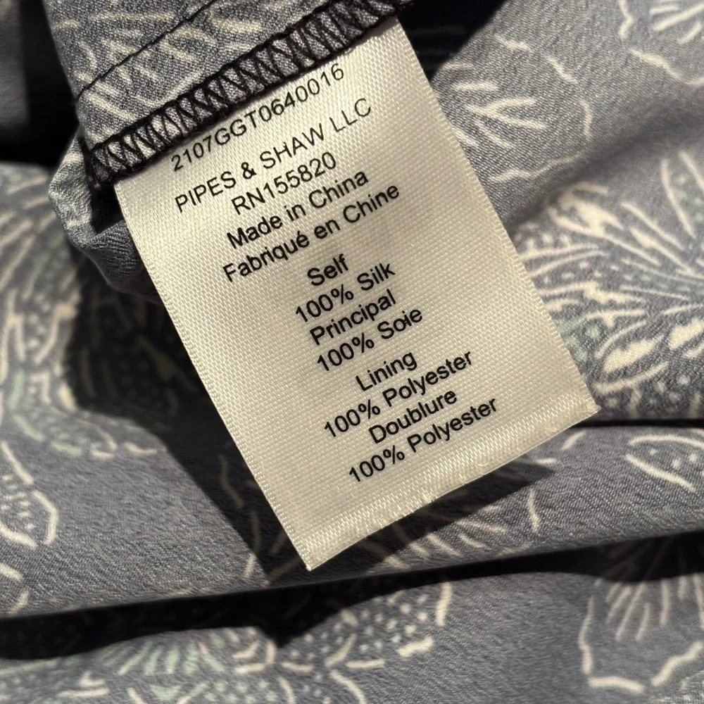 Veronica Beard Black and White Floral Blouse, silk overlay with ruffles, 4 - Picture 8 of 11